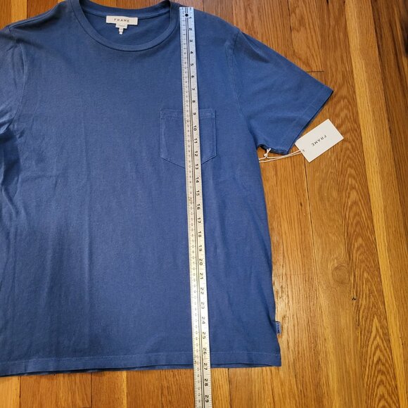 NWT Men's FRAME Pocket Tee, "Classic," Pool Blue, Medium Blue, Sz M - Picture 9 of 12